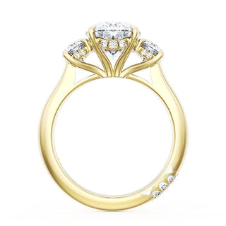 Oval 3-Stone Engagement Ring