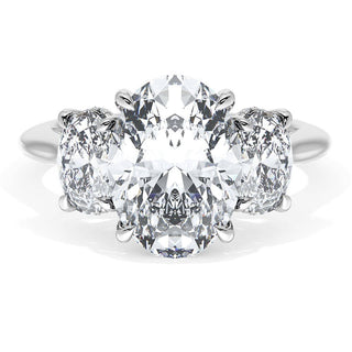 Oval 3-Stone Engagement Ring