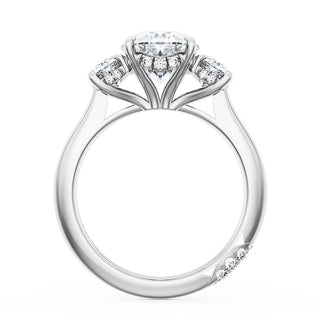 Oval 3-Stone Engagement Ring