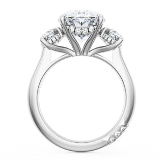 Oval 3-Stone Engagement Ring