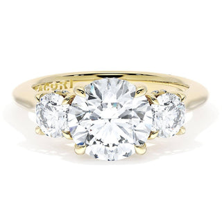 Round 3-Stone Engagement Ring