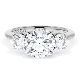 Round 3-Stone Engagement Ring