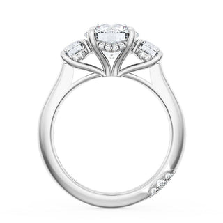 Round 3-Stone Engagement Ring
