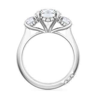 Round 3-Stone Engagement Ring