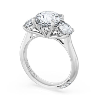 Round 3-Stone Engagement Ring