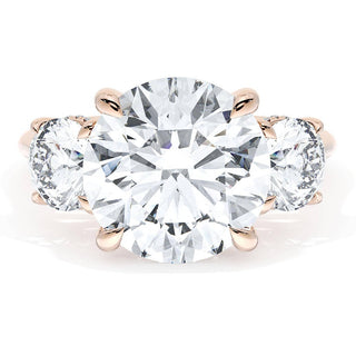 Round 3-Stone Engagement Ring
