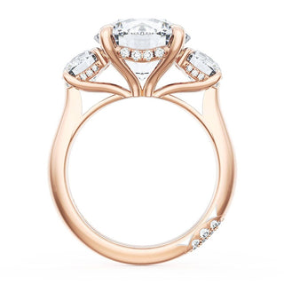 Round 3-Stone Engagement Ring