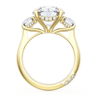 Round 3-Stone Engagement Ring