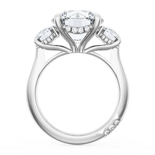 Round 3-Stone Engagement Ring