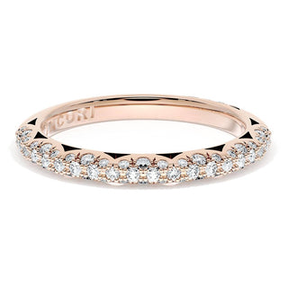 Pavé Diamond Wedding Band, 2.4mm
