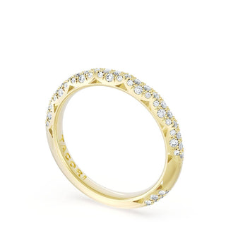 Pavé Diamond Wedding Band, 2.4mm