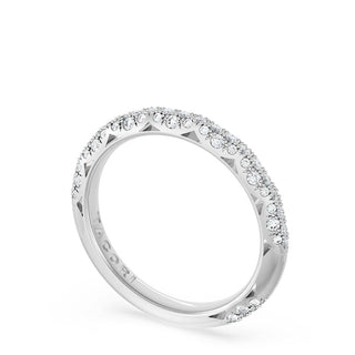 Pavé Diamond Wedding Band, 2.4mm