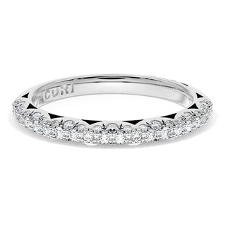 Pavé Diamond Wedding Band, 2.4mm