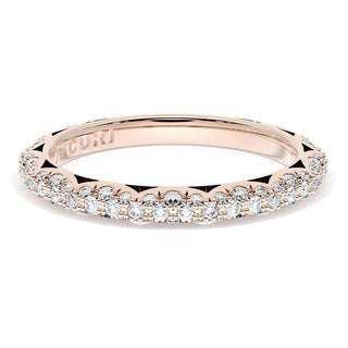 Pavé Diamond Wedding Band, 2.4mm