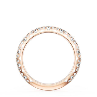 Pavé Diamond Wedding Band, 2.4mm
