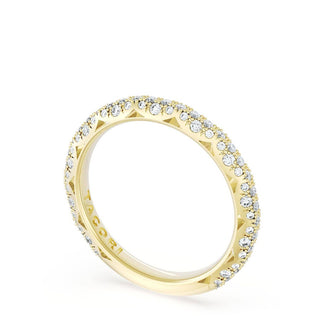 Pavé Diamond Wedding Band, 2.4mm
