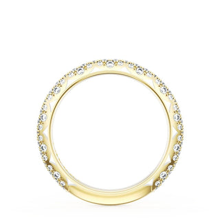 Pavé Diamond Wedding Band, 2.4mm