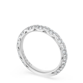 Pavé Diamond Wedding Band, 2.4mm