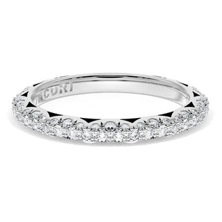 Pavé Diamond Wedding Band, 2.4mm