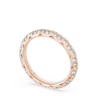 Pavé Diamond Wedding Band, 2.4mm