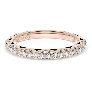 Pavé Diamond Wedding Band, 2.4mm