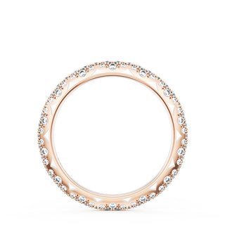 Pavé Diamond Wedding Band, 2.4mm