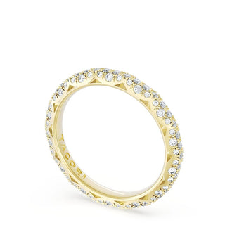Pavé Diamond Wedding Band, 2.4mm