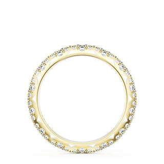 Pavé Diamond Wedding Band, 2.4mm