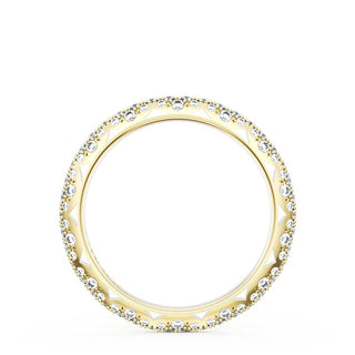 Pavé Diamond Wedding Band, 2.4mm