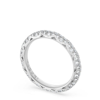 Pavé Diamond Wedding Band, 2.4mm