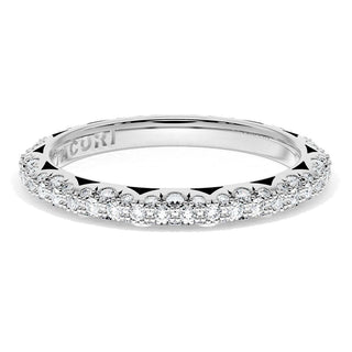 Pavé Diamond Wedding Band, 2.4mm