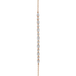 Marquise and Round Diamond Bracelet in 18kt Rose Gold