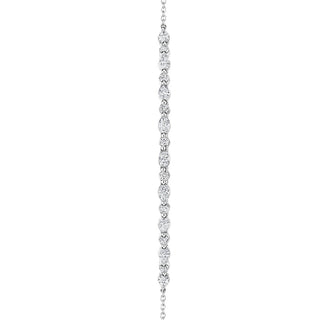 Marquise and Round Diamond Bracelet in 18kt White Gold