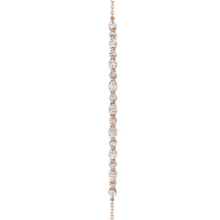 Marquise and Round Diamond Bracelet in 18kt Rose Gold