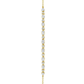 Marquise and Round Diamond Bracelet in 18kt Yellow Gold