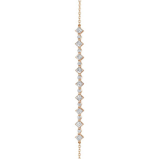 Carré and Round Diamond Bracelet in 18kt Rose Gold