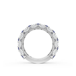 Marquise and Pear Blue Sapphire Mosaic Band