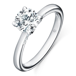 Hearts On Fire Vela Solitaire Ring With Diamond Gallery Engagement Ring UU2639 : 1.00 : 7.00 : PLAT : G/SI1