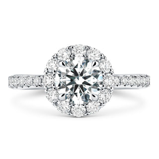 Hearts On Fire The Vela Halo Engagement Ring UU2641 : 0.30 : 7.00 : PLAT : G/SI1