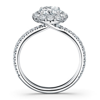 Hearts On Fire The Vela Halo Engagement Ring UU2641 : 0.30 : 7.00 : PLAT : G/SI1