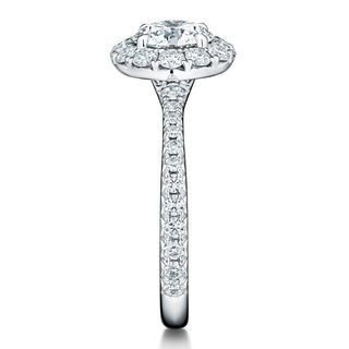 Hearts On Fire The Vela Halo Engagement Ring UU2641 : 0.30 : 7.00 : PLAT : G/SI1
