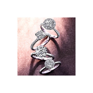 Hearts On Fire The Vela Halo Engagement Ring UU2641 : 0.30 : 7.00 : PLAT : G/SI1