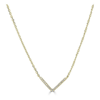 17=.05CTW SI-GH 14KY V NECKLACE
