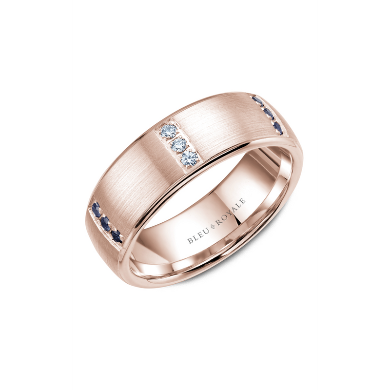 Bleu Royale Men's Wedding Band RYL-008RDS75