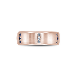 Bleu Royale Men's Wedding Band RYL-008RDS75