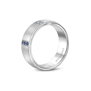 Bleu Royale Men's Wedding Band RYL-008WDS75