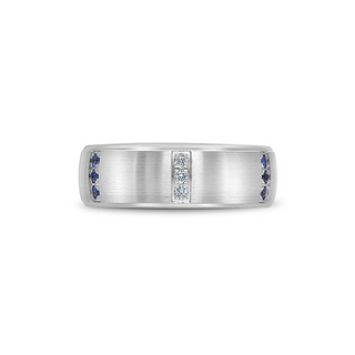 Bleu Royale Men's Wedding Band RYL-008WDS75