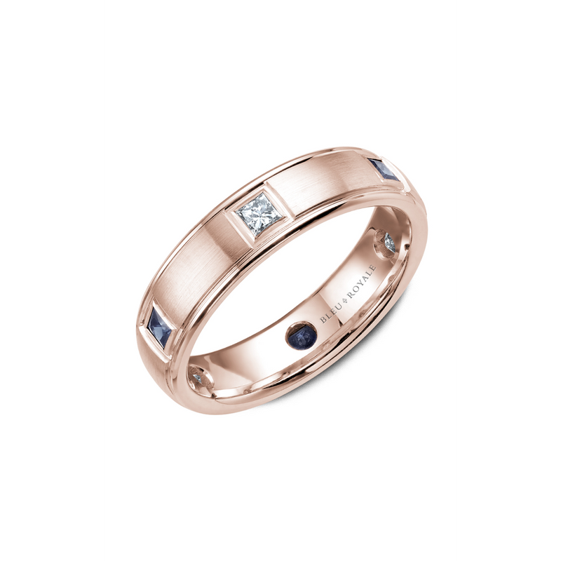 Bleu Royale Men's Wedding Band RYL-016RDS55