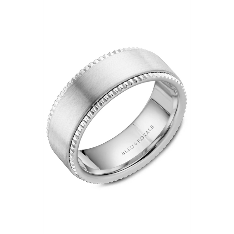 Bleu Royale Men's Wedding Band RYL-028W8