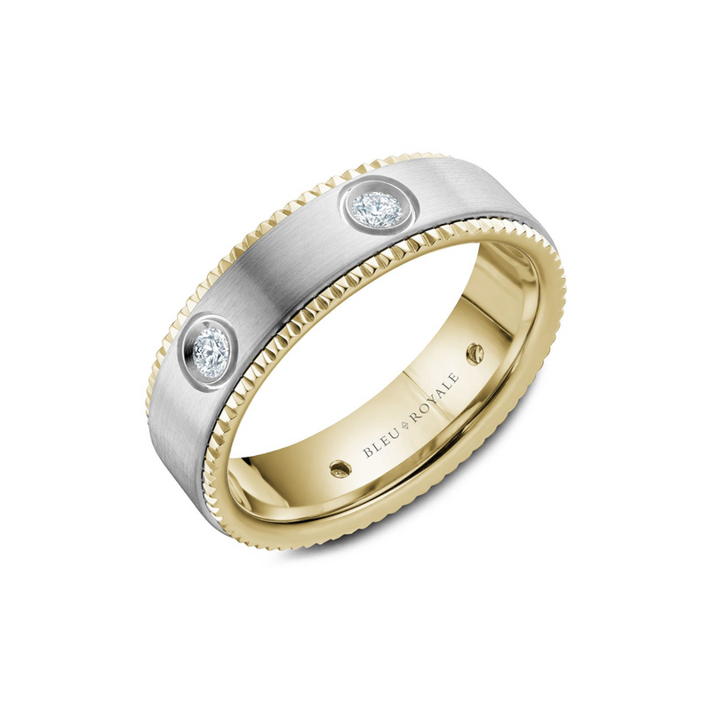Bleu Royale Men's Wedding Band RYL-030WYD65